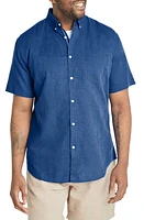 Johnny Bigg Fresno Short Sleeve Linen Blend Button-Down Shirt Santorini at Nordstrom,