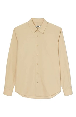 sandro New Seamless Solid Cotton Button-Up Shirt at Nordstrom,