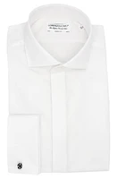 Lorenzo Uomo Trim Fit Diamond Pattern Tuxedo Shirt in White at Nordstrom, Size 16 - 34