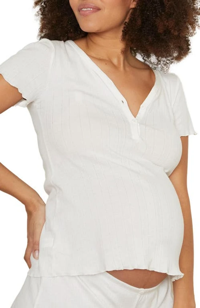 Cache Coeur Organic Cotton Maternity & Nursing Top Naturel at Nordstrom,