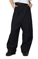 Noisy may Theo High Waist Cargo Parachute Pants Black at Nordstrom,