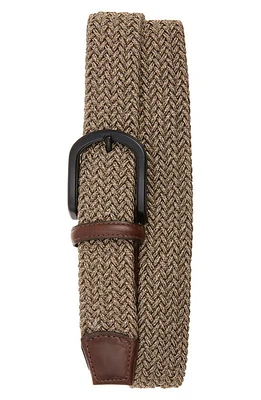 Torino Braided Mélange Belts Khaki at Nordstrom,