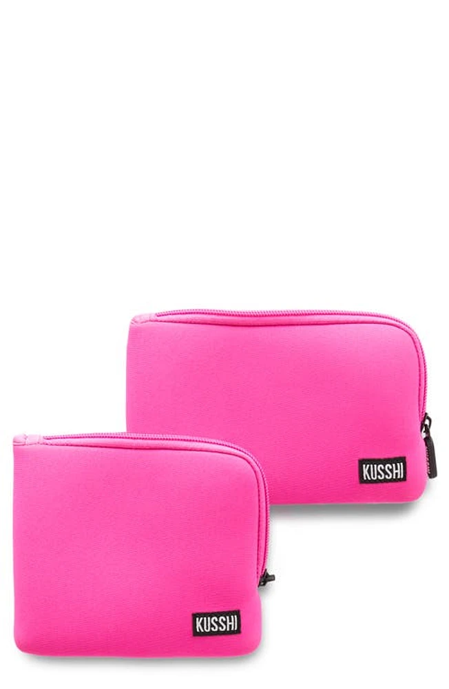 KUSSHI On the Go Pouch Set in Pink at Nordstrom