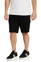 Johnny Bigg Fraser Elastic Waist Cargo Shorts in Black at Nordstrom, Size 50