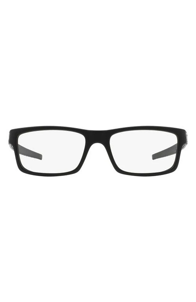 Oakley Currency 54mm Square Optical Glasses in Satin Black at Nordstrom