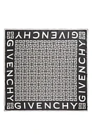 Givenchy 4G Monogram Silk Twill Square Scarf in 1-Black/White at Nordstrom