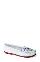 Minnetonka Ziigwan Waabigwan Driving Shoe White at Nordstrom,