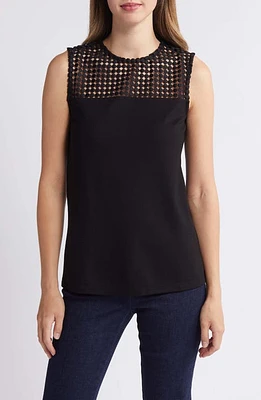 Anne Klein Serenity Lace Yoke Tank at Nordstrom,