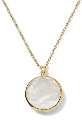 Ippolita Diamond and Pearl Medium Pendant Necklace in Green Gold at Nordstrom, Size 18