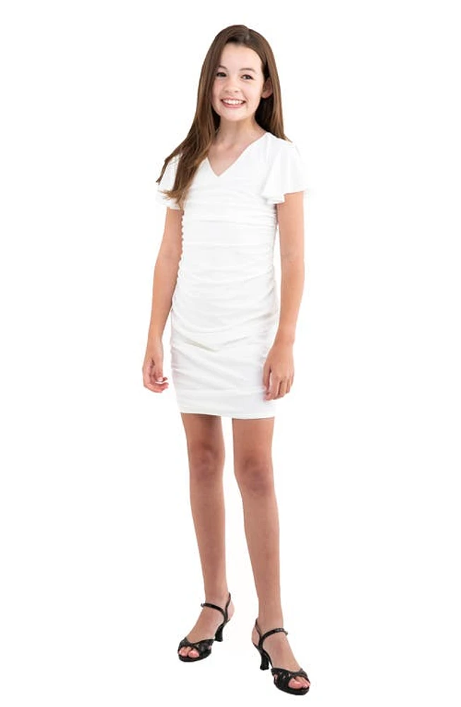 Un Deux Trois Kids' Ruched Minidress at Nordstrom,