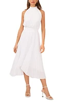 halogen(r) Pleated Sharkbite Hem Midi Dress at Nordstrom,