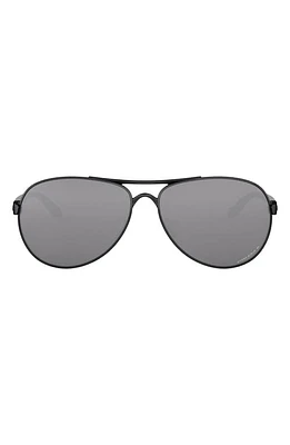 Oakley 59mm Polarized Aviator Sunglasses in Black/Silver at Nordstrom