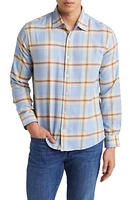 Stone Rose Tartan Plaid Dry Touch Performance Button-Up Shirt Light Blue at Nordstrom,