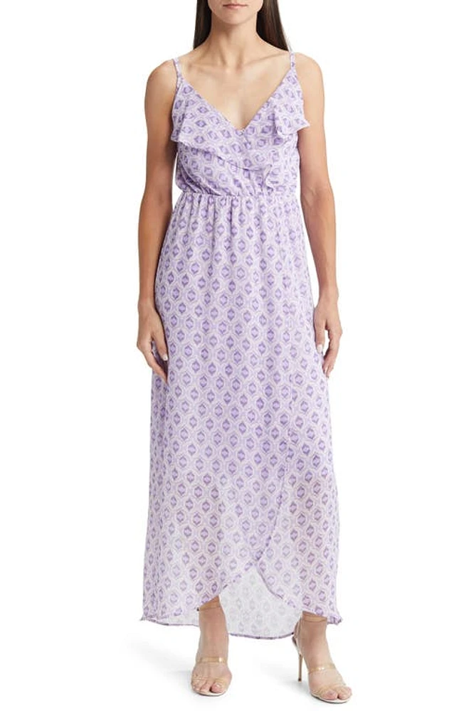 Fraiche by J Mosa Abstract Print Tulip Hem Maxi Dress at Nordstrom,