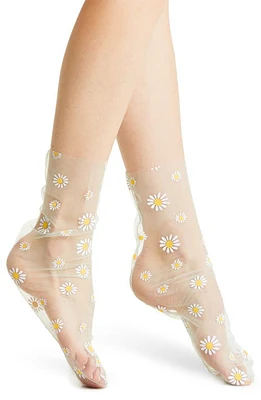 HIGH HEEL JUNGLE Dazy Tulle Socks in Mint at Nordstrom