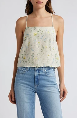 VERO MODA Josie Floral Crop Camisole Birch Hazel at Nordstrom,