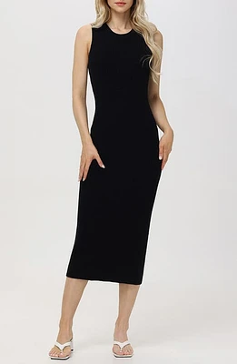 525 Emma Sleeveless Knit Midi Dress Black at Nordstrom,