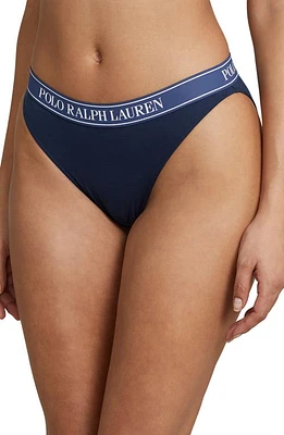 Polo Ralph Lauren Cotton Blend Bikini Navy at Nordstrom,