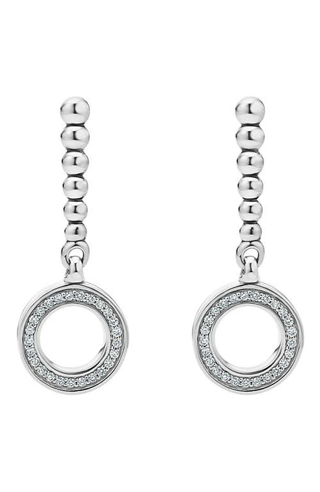 LAGOS Caviar Spark Diamond Drop Earrings in Diamond/Silver at Nordstrom