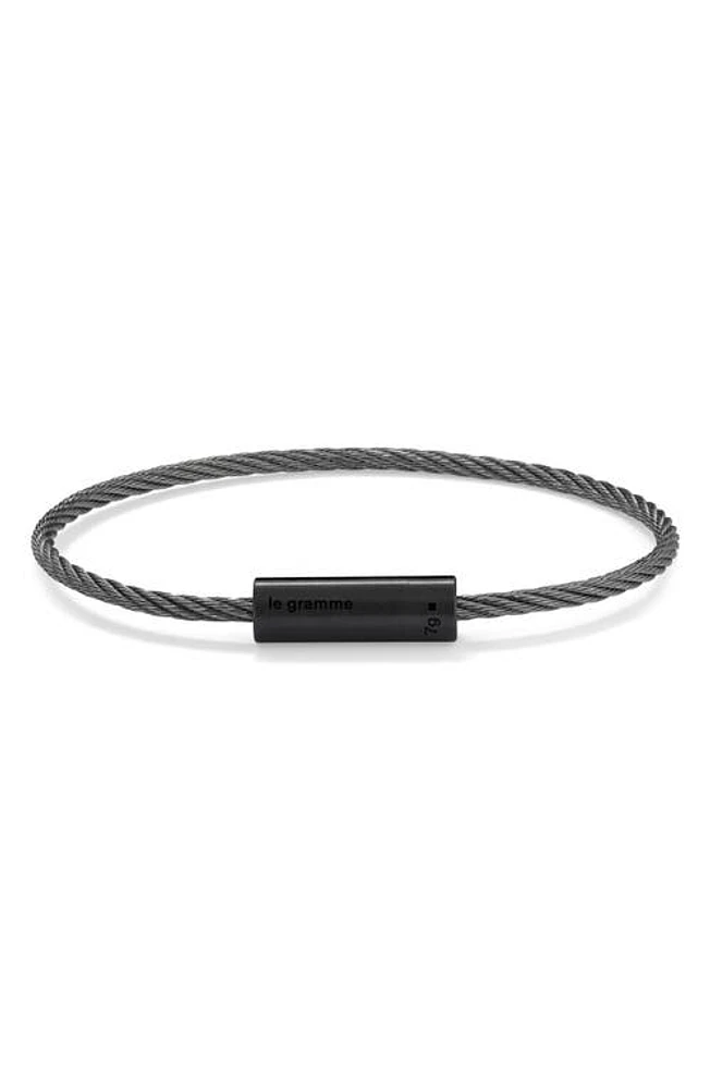 le gramme 7G Brushed Ceramic Cable Bracelet Black at Nordstrom,