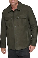 Andrew Marc Laredo Leather Overshirt at Nordstrom,