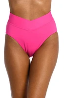 La Blanca Island Goddess Crossover High Waist Bikini Bottoms at Nordstrom,