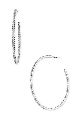 Roberto Coin Extra Large Diamond Hoop Earrings in White Gold at Nordstrom