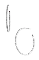 Roberto Coin Extra Large Diamond Hoop Earrings in White Gold at Nordstrom