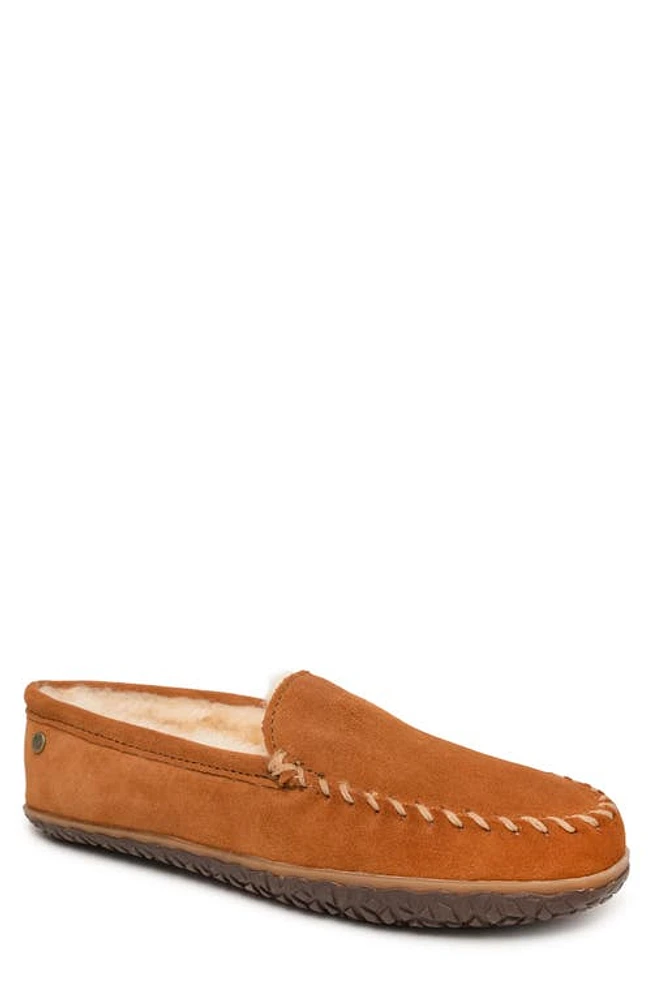 Minnetonka Tobie Water Resistant Genuine Shearling Lined Slipper Brown at Nordstrom,