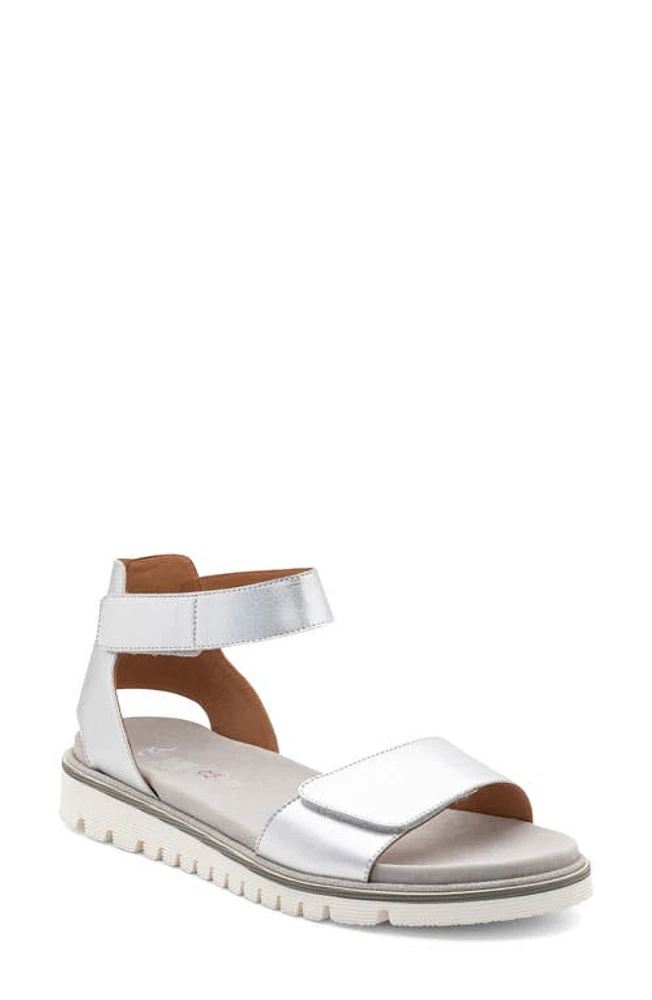 ara Kasandra Sandal Silver Metallic Calf at Nordstrom,