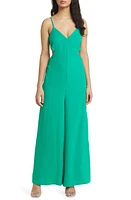 Topshop Cami Wide Leg Jumpsuit Medium Green at Nordstrom, Us