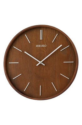 Seiko Maddox Wall Clock in Brown at Nordstrom