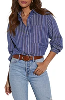 VICI Collection Wilson Stripe Button-Up Shirt Denim at Nordstrom,