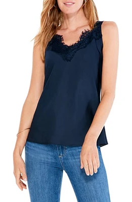 NIC+ZOE Lace Tank Dark Indigo at Nordstrom,