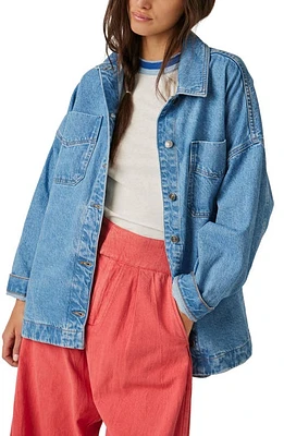 Free People Madison City Twill Jacket Solar Wash at Nordstrom,