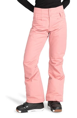 Roxy Diversion Waterproof Shell Snow Pants Dusty Rose at Nordstrom,