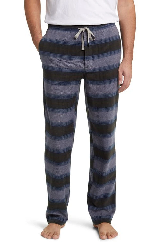 Majestic International Line Up Microfleece Lounge Pants Blue Stripe at Nordstrom,