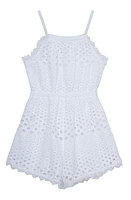 Habitual Kids Kids' Eyelet Embroidered Romper White at Nordstrom,