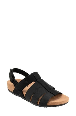 SoftWalk Burnaby Slingback Sandal Black Nubuck at Nordstrom,