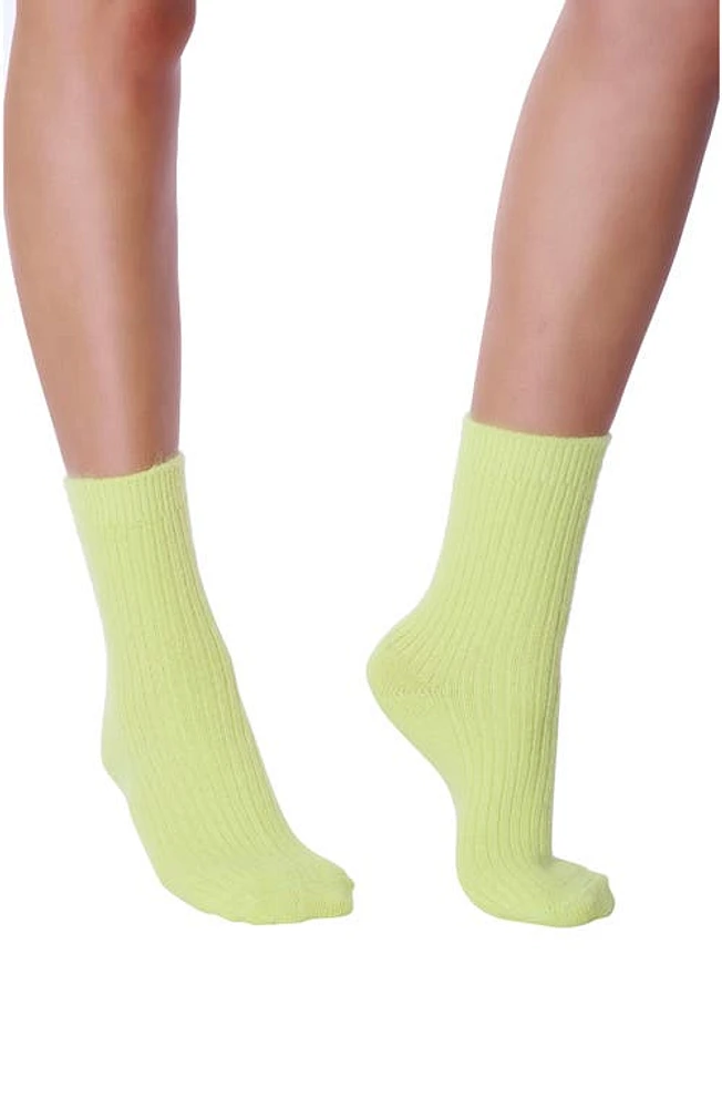 HIGH HEEL JUNGLE Cashmere Blend Cloud Socks in Pistachio at Nordstrom