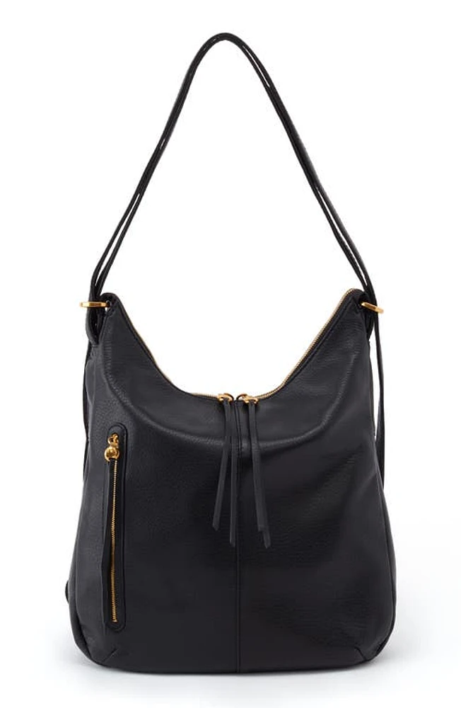 HOBO Merrin Leather Convertible Backpack in Black at Nordstrom