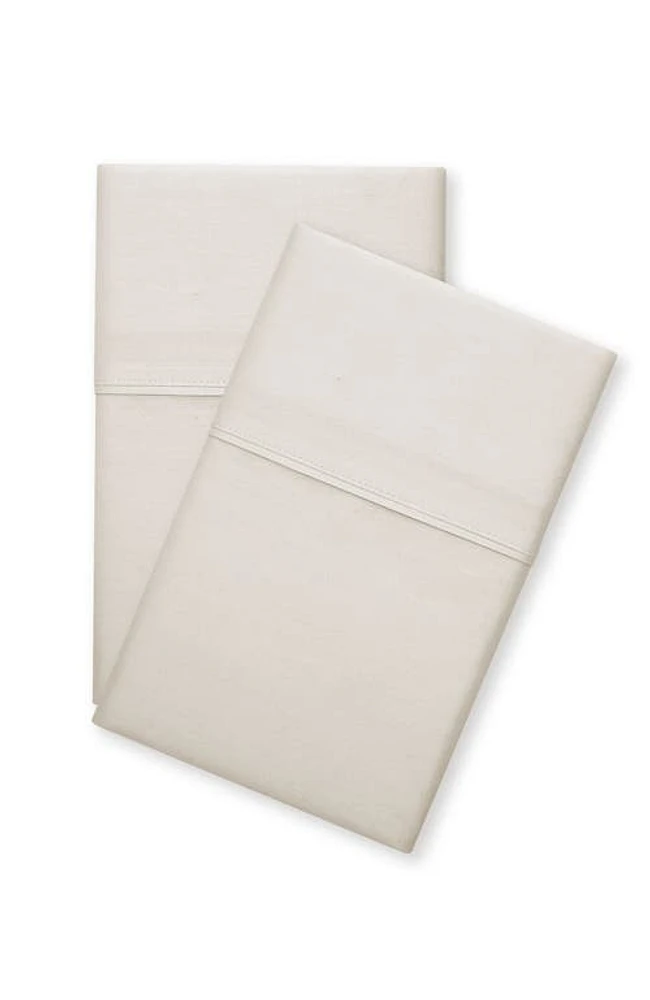 Nate Home by Nate Berkus Signature 400-Thread Count Percale Pillowcase Set in Parchment (Lt. Beige) at Nordstrom