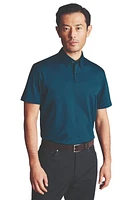 Charles Tyrwhitt Plain Short Sleeve Jersey Polo Turquoise Blue at Nordstrom,