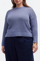 Madewell Drop Shoulder Linen Sweater Blue Jay at Nordstrom,