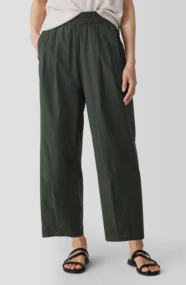 Eileen Fisher Pleated Organic Cotton Lantern Pants Seaweed at Nordstrom,