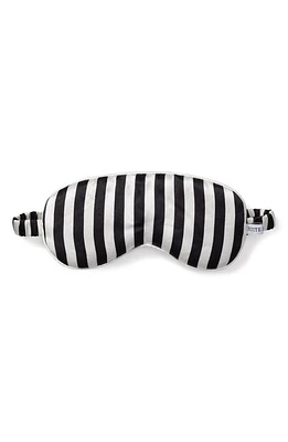 Petite Plume Bengal Stripe Silk Sleep Mask in Black at Nordstrom