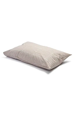 PIGLET IN BED Set of 2 Gingham Linen Pillowcases in Cafe Au Lait at Nordstrom