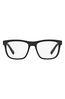 AX Armani Exchange 53mm Rectangular Optical Glasses in Matte Black at Nordstrom