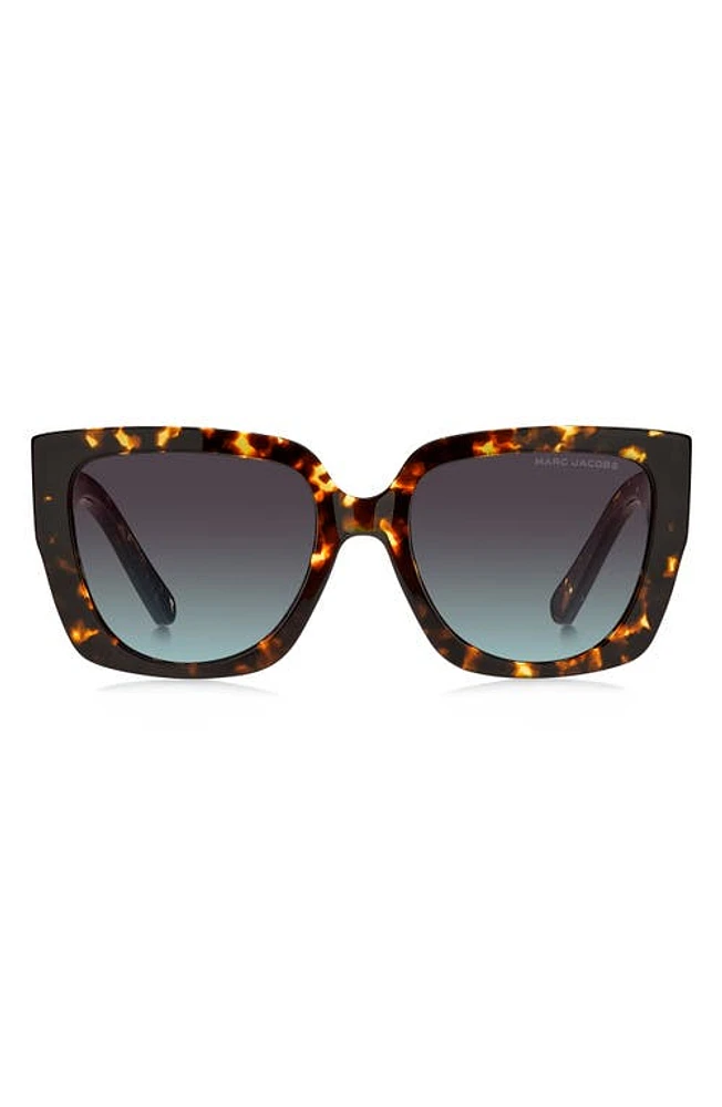 Marc Jacobs 54mm Square Sunglasses in Havana/Brown Blue at Nordstrom