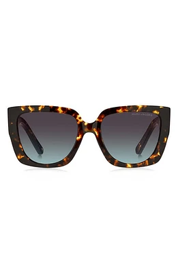 Marc Jacobs 54mm Square Sunglasses in Havana/Brown Blue at Nordstrom